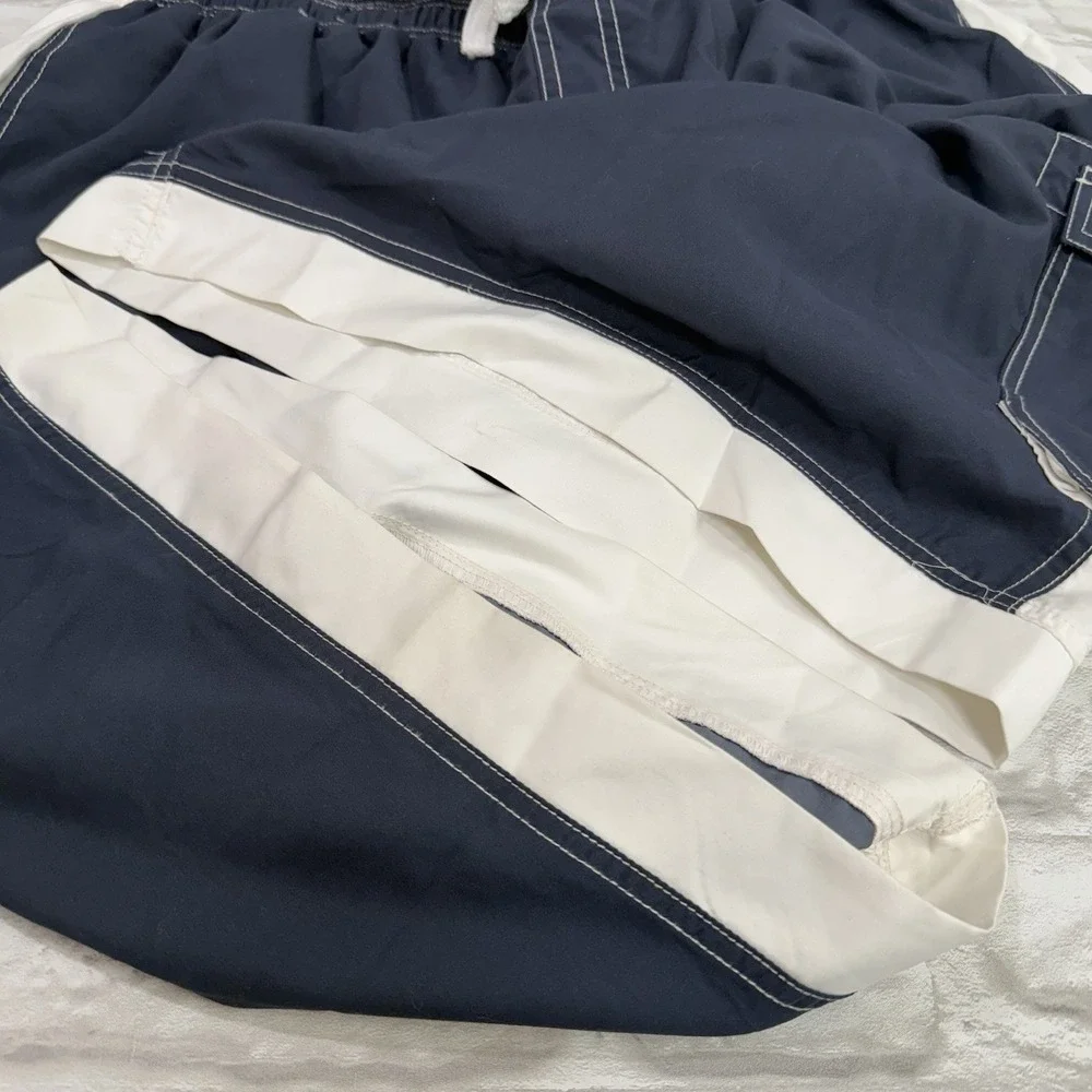 Men's U.S. Apparel Swim‎ Shorts Board Shorts Navy Blue/White 